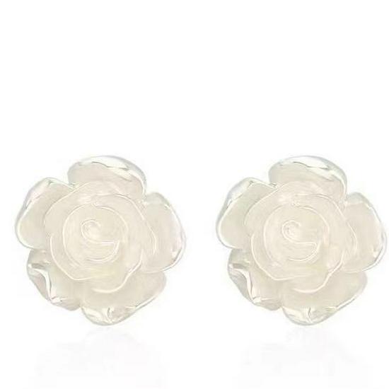 Exquisite Camellia Flower Earrings: Spring 2024 High-End Style for Women
