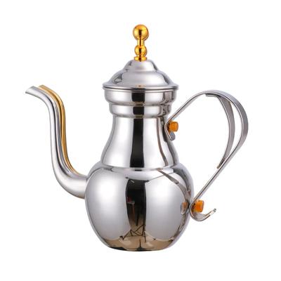 With Filter Restaurant Restaurant Restaurant Teapot Flagon Stainless Steel Golden Cup Teapot Retro Teapot Water Pot Wine Pot