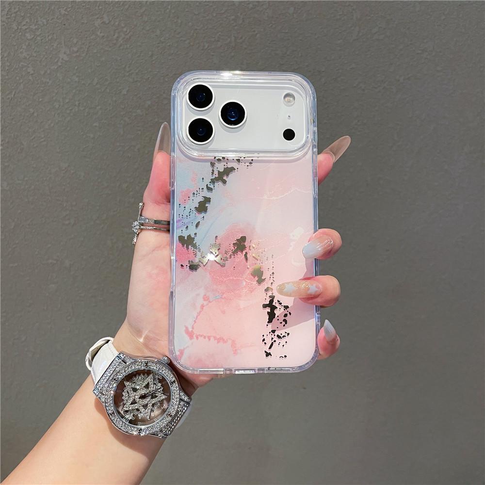 iPhone 17 Electroplated Marble Case: Unique Hot Stamping, Drop-Proof Design for Apple 16 Pro