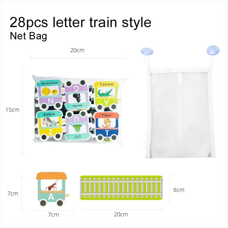 Kids Baby Bath Toys Fun Foam Letter Number Cognition Early Educational Toy Traffic Bathroom Bathtub Game For Kids Gifts TMZ