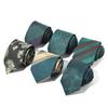 Green Series Oblique Striped Tie Men'S Business Flower 8Cm Polyester Silk Tie