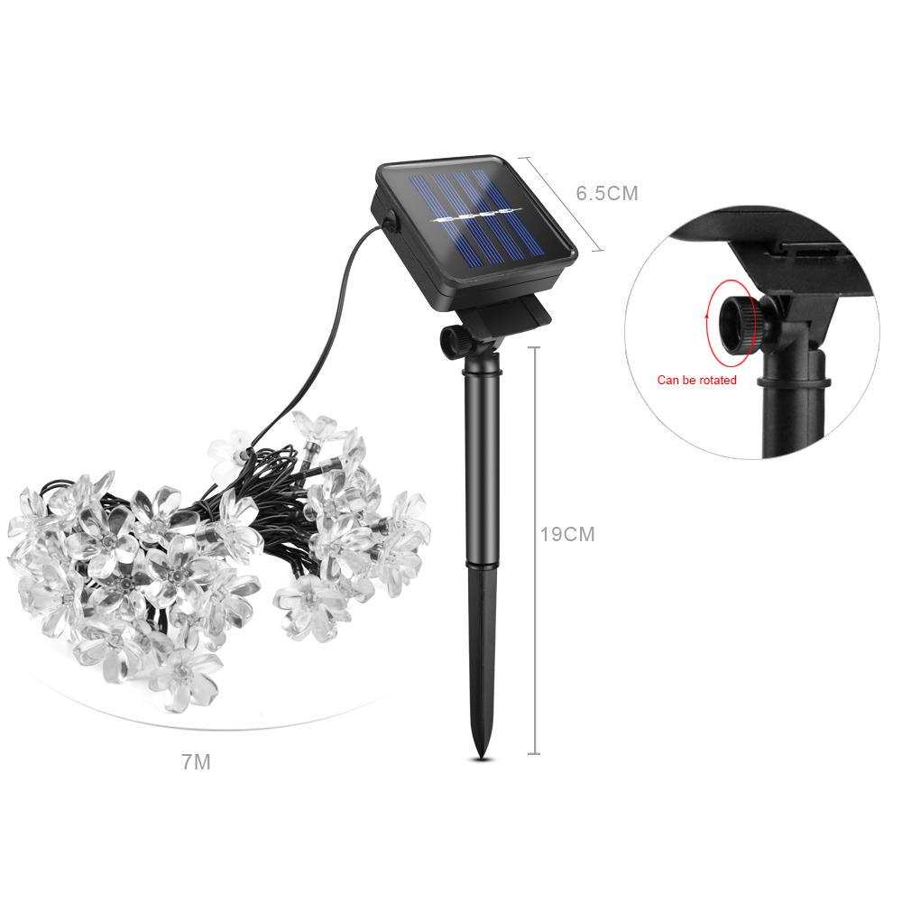 Solar Rechargeable LED Garden Lawn Lamp 7M 50LED Solar String Garland Fariy Light Waterproof Outdoor Pation Garden Decor Landscape Lighting