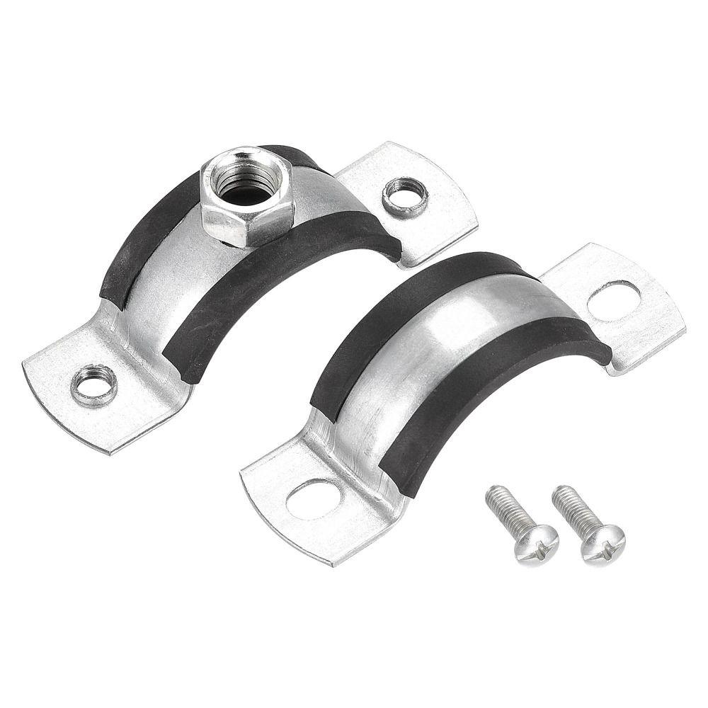 2pcs M8 Mounting Screws Adjustable Pipe Support Clamp Galvanized Iron PPR Iron Pipe Clamp  PVC