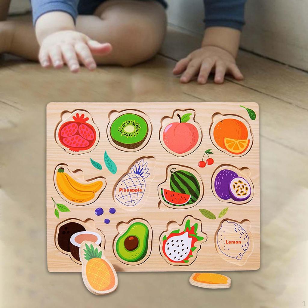 Holzpuzzle-Tier-Puzzle-Set, Früherziehungsspiele, 3D-Puzzles