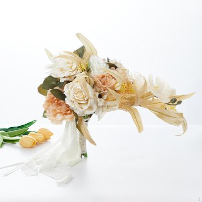 Lancer de bouquet de mariée élégant cadeau fleurs artificielles pour fête