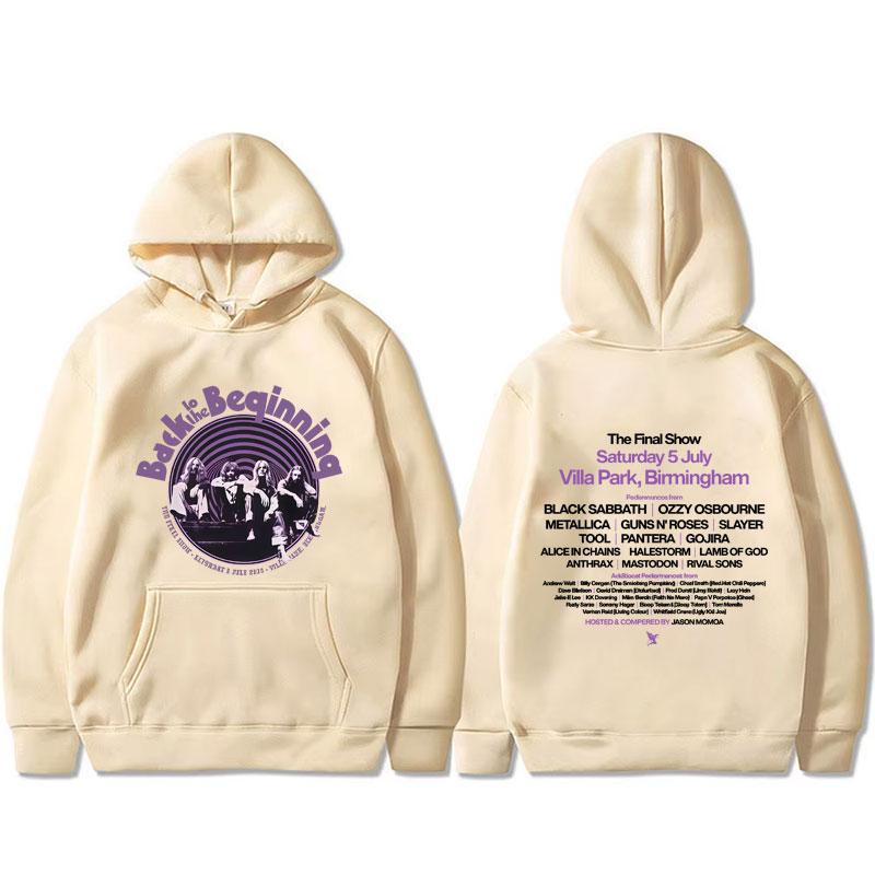Heavy Metal Rock Band Black Sabbath and Ozzy Osbourne Back To The Beginning Hoodie Men Women Gothic Oversized Hoodies