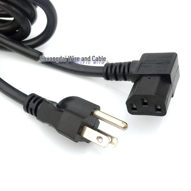 90-Degree Y-Shape 3-Core Power Cord: US, EU & UK Standards Compatible
