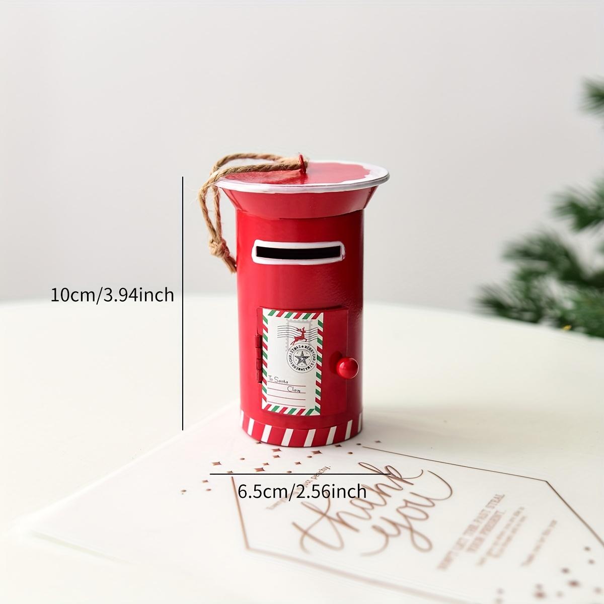 

1 шт., Рождественские украшения, Железный почтовый ящик-украшение для праздничного сезона, Подходит для украшения дома, Рождественской елки и комнаты, Праздничное оформление для вечеринки Red Mailbox