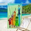 proof beach towel with a Numberblocks3 pattern - soft,absorbent,quick-drying,machine washable - perfect for swimming,camping,bathing