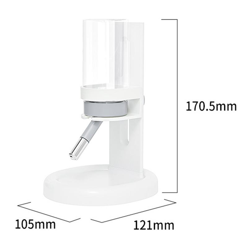 No Drip Water Bottle For Hamster-Guinea Pig-Adjustable Stand, Leak Proof Small Animal Water Dispenser White