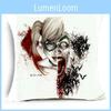 Luxuriöser 18'' Harley Quinn Joker Polyester-Kissenbezug für ultimative Heimdekoration