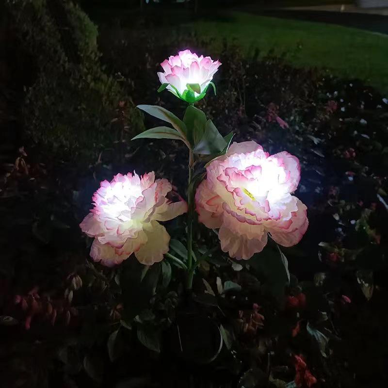 Solar Lotus Sunflower Garden Light for Outdoor Decoration