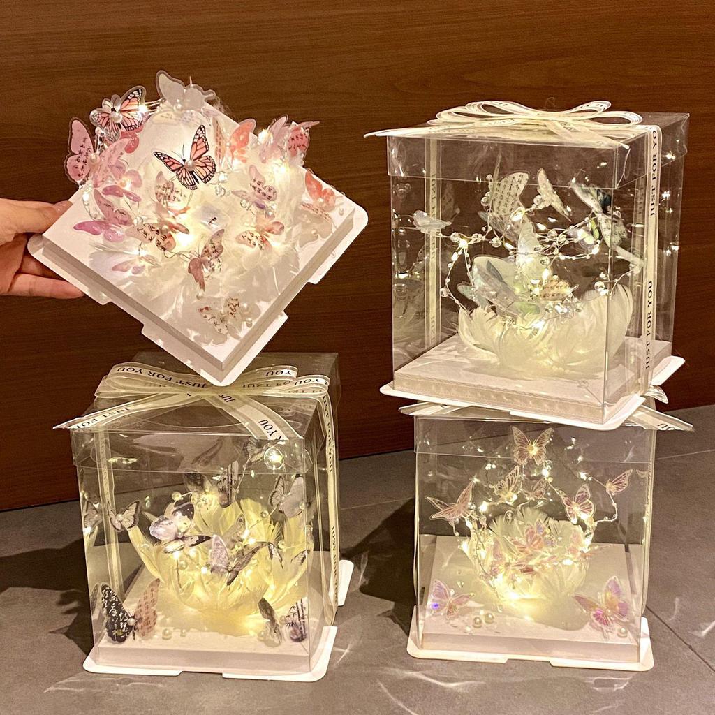 Exquisite DIY Handmade Transparent Butterfly Lamp Decoration Gift Set