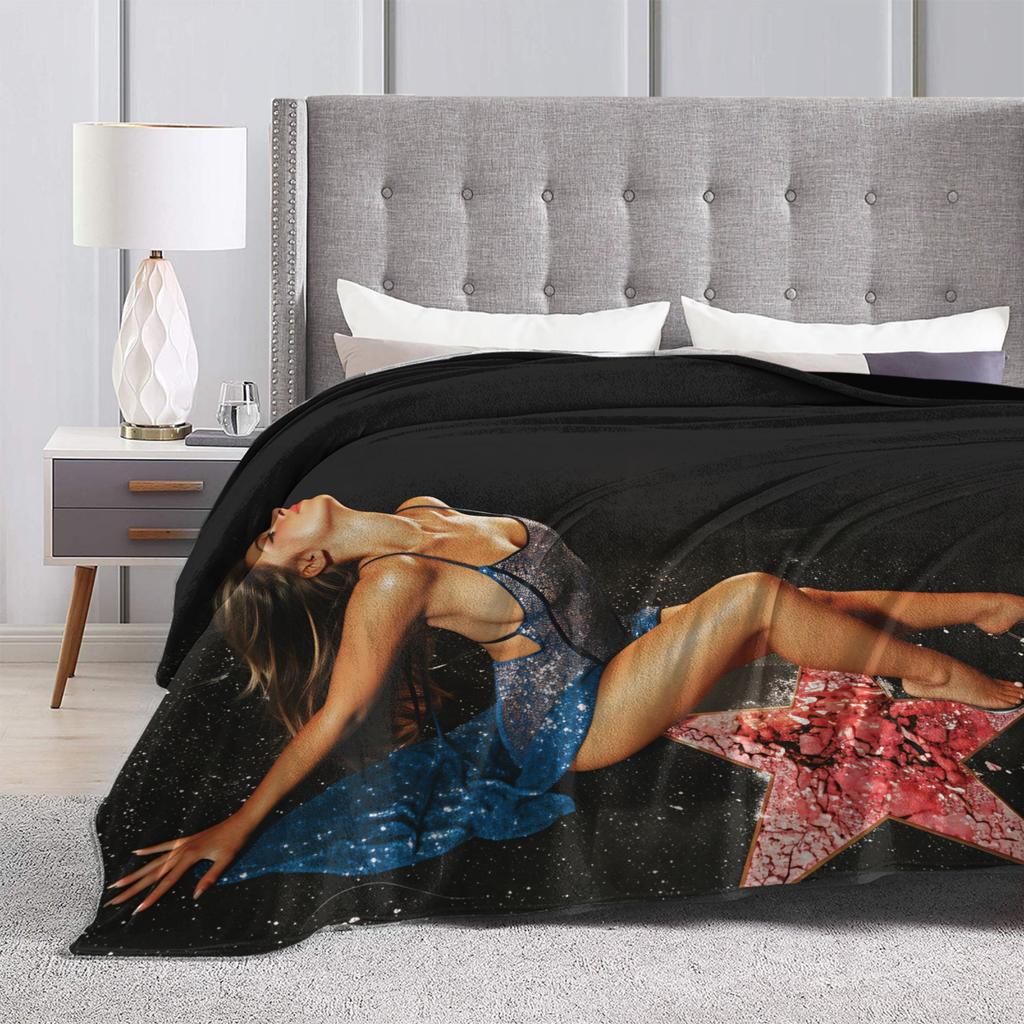 Tate McRae Warm Blanket Canadian Singer Camping Plush Throw Blanket Comfortable Bedroom Flannel Bedspread Sofa Bed Cover