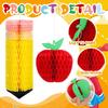 Yousheng Hanging Honeycomb Decoration with Lanyard Vibrant Color Easy To Install Pencil Hanging Ornament Back-to-School Party Decor