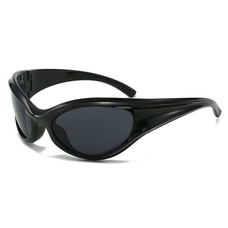 Fahrradmode Retro Moderne Sport-Sonnenbrille mit großem Rahmen Katzenbrille