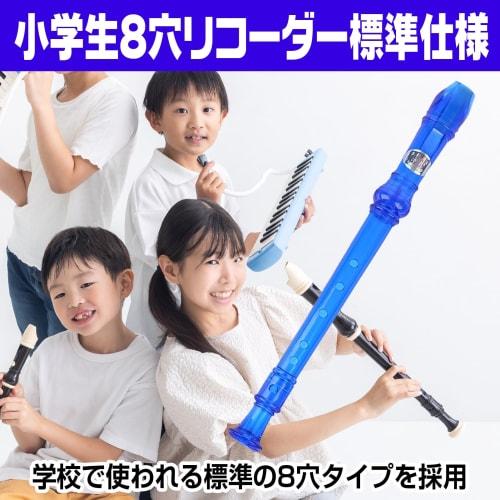 Boono Transparent Soprano Recorder for Elementary School Students, 8 Holes, with Cleaning Rod, Set of 2 for Home Practice and Hobbies (Set of 2 Colors