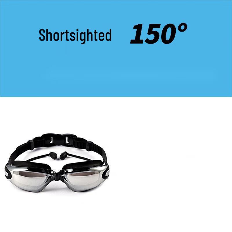 WEZHO Electroplated Swim Goggles with Integrated Earplugs