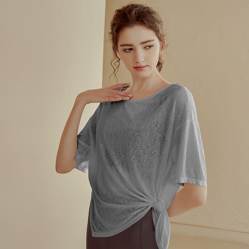 Loose Fit Breathable Running Top Lightweight Yoga Tee Slimming Workout Shirt for Women