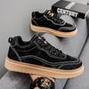 Herrenschuhe Herbst 2025 neue atmungsaktive Schuhe Herren Trend vielseitige Plateau-Sportschuhe lässige Board-Schuhe Lederschuhe trendige Schuhe