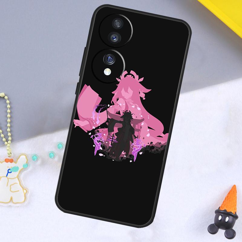 Genshin Impact Yae Miko Case For Huawei P20 P50 Pro P40 P30 Lite P Smart Z Nova 5T Cover For Honor 70 50 X7 X8 X9