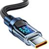 120W Super Fast Charging Dual Type-C Cable for Apple, Huawei, Vivo, Oppo & Xiaomi with Digital Display, 6A Compatible