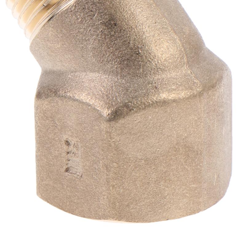 NPT 45-Grad-Winkel Messing Rohrverschraubung Ungiftig 1/8" 3/8" Innen- zu Außengewinde für Trinkwasserleitungen Getränkeleitungen
