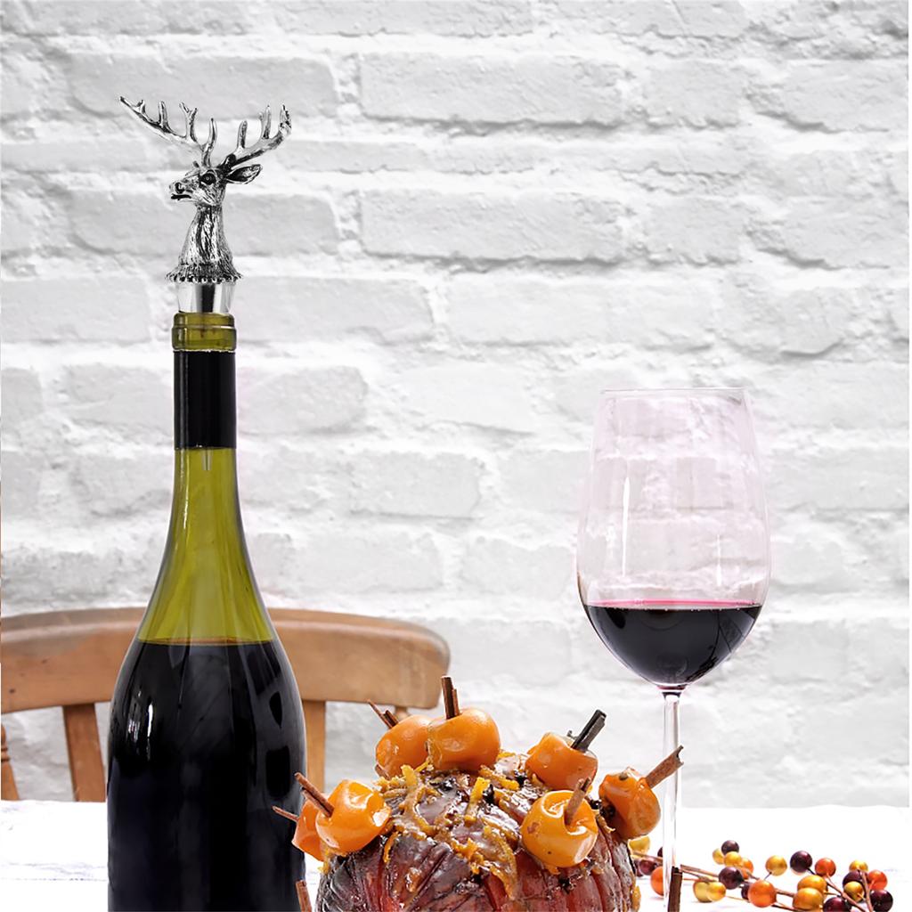 Stopper Stoppers Deer Head Bottle Alloy Plug Metal Sturdy Fashionable Cork Silver Retro