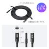 Sanwa Direct Videoausgang PD75W Alt 5Gbps Daten USB-C Kabel, 7m, Typ-C Unterstützung, 4K/60Hz, Kompatibel, Modus, Laden, Hochgeschwindigkeitsübertragung, Schwarz,