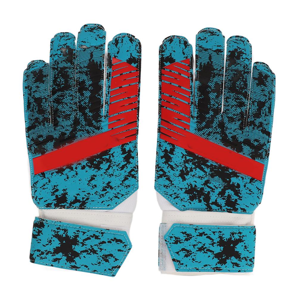 1 Pair Soccer Goalie Goalkeeper Gloves Football Gloves with Strong Grips Finger Protection Prevent Injuries Green Black