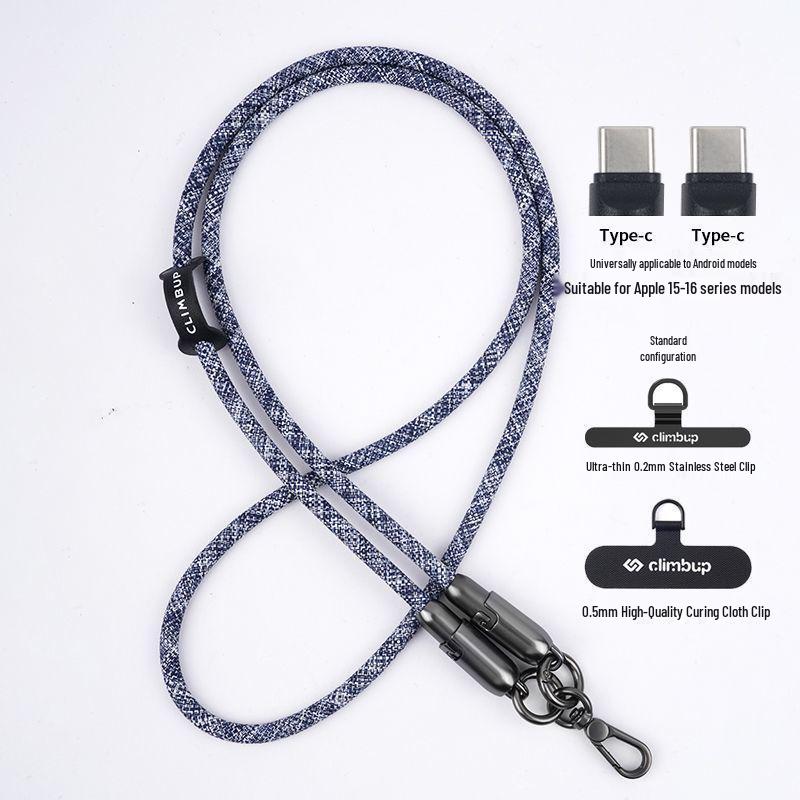 

Type-C Fast Charging 2-in-1 Lanyard & Data Cable Wrist Model