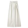 2026 Summer Women's High Waist Wide Leg Cotton & Linen Ice Silk Pants
