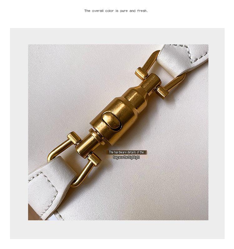 2025 New Style Women's Genuine Cowhide Leather Shoulder Bag - Casual, Simple, Stylish Handbag with Lock.