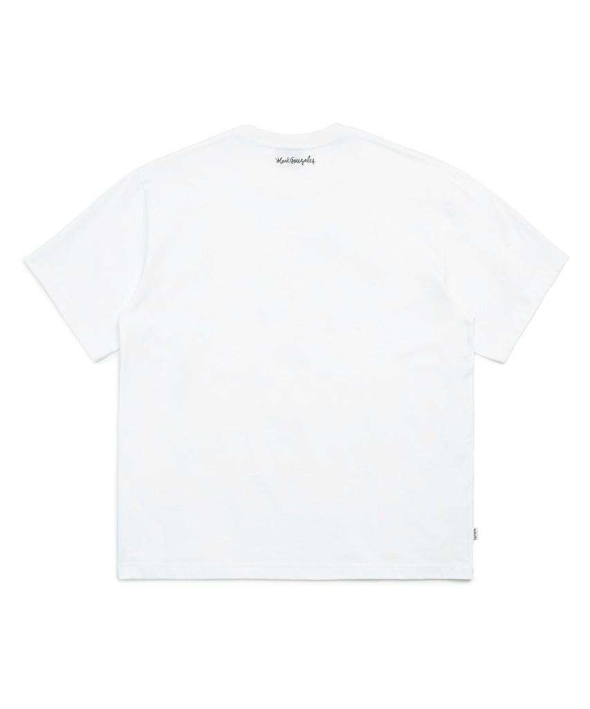 MARK GONZALES Signed Logo Water Graphic Short Sleeve T-Shirt - White