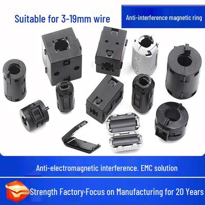 Nickel-Zinc Clip-On Ferrite Core EMC Filter Magnetic Ring