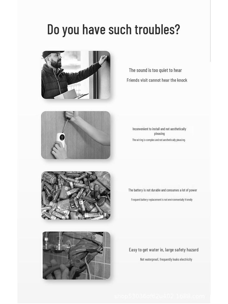Smart Self-Powered Wireless Doorbell – US/EU Specs, Remote Control, Cross-Border Home Use