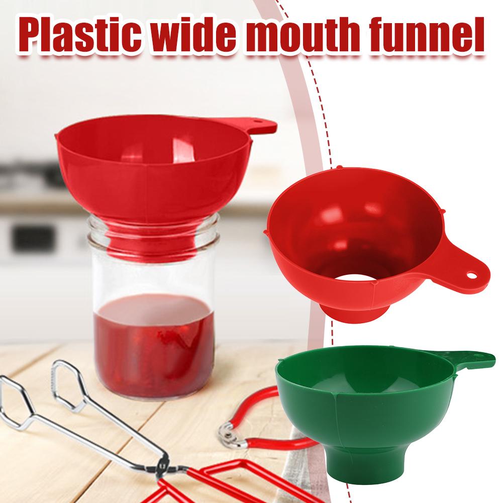 1Pcs Plastic Canned Funnel Wide Mouth Funnel Jars Folding Funnel with Long Neck Liquid Filling Funnels Household Kitchen Gadget