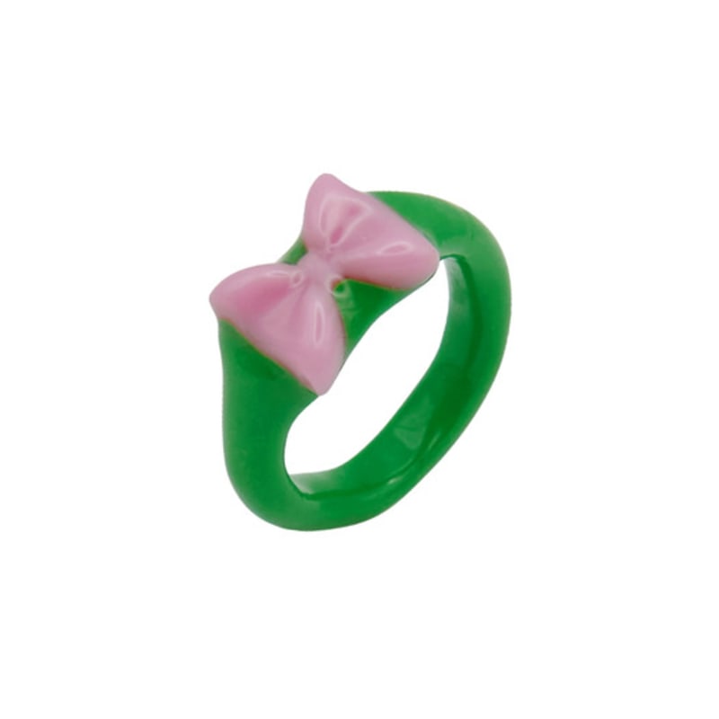 nff promise ribbon ring-green