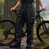 Wosawe Calças de Chuva Refletivas Esportivas Respiráveis à Prova de Vento e à Prova d'Água de Armazenamento Portátil para Motocicleta Off-Road, Bicicleta, Caminhada, Pesca, Masculinas e Femininas
