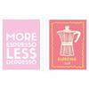 Athene Fritsch Studio Dolci Espresso Club Framed Print Set (Pack of 2)