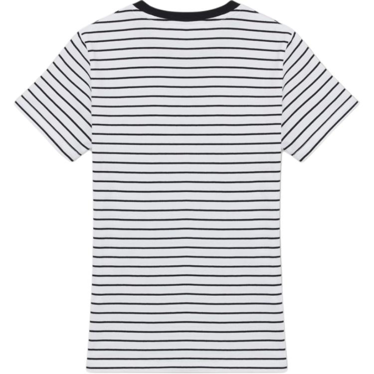 Levis Striped Comfortable Knit Ribbed Crew Neck Short Sleeve T-Shirt Women T-Shirts 0019B-0003