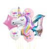 Colorful Unicorn Gradient Rainbow Foil Balloon Set