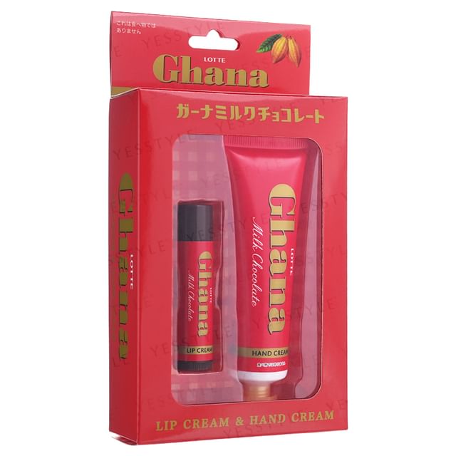 RACE - Lotte Ghana Milk Chocolate Lip Cream & Hand Cream Set T06 Cherry - 2.7g