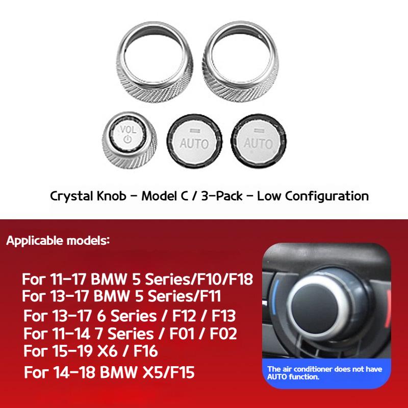 For BMW 1 2 3 4 5 6 7 Series X3 X4 X5 X6 F10 F12 F20 F21 F22 F30 F01 Air conditioner crystal knob volume key decorative sticker