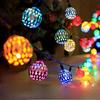 LED Moroccan Hollow Metal Ball String Lights Solar Powered-Perfect for Wedding,Party,Birthday,Garden/Yard Outdoor Decorative/decor for room