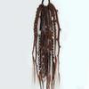 24Inch Women's Braided Wigs Synthetic Twist Braid Hairpiece Textured Dreadlock Ponytail  DIY
