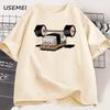 Sushi Gym T Shirt Funny Men Women Summer Harajuku O-Neck Cotton Short Sleeve Tshirt Sportswear Print T-shirt Streetwear Clothing