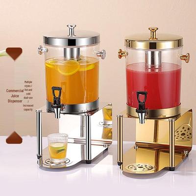 Stainless Steel Dual-Use Juice Dispenser with Faucet - Large Capacity for Hot & Cold Beverages
