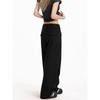Plus-Size Black Suit Pants for Women, Summer Thin High-Waisted Drapey Casual Pants, Slimming Wide-Leg Pants for Plus-Size Women