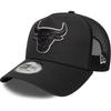 New Era Mens 9FORTY NBA Chicago Bulls Trucker Cap - Charcoal